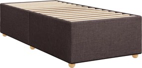 vidaXL Κρεβάτι Boxspring με Στρώμα Σκούρο Καφέ 80x200 εκ. Υφασμάτινο