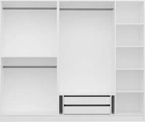 Πενταφυλλη Ντουλαπα Λευκο KALEO PLUS 52x180x210