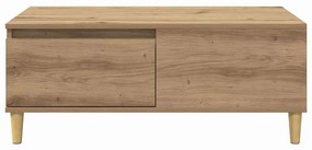 vidaXL Τραπεζάκι σαλονιού με συρτάρι Artisan Oak 90 x 50 x 35 cm