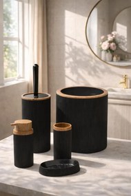 Stewehome Σετ μπάνιου 5 τεμαχίων με ξύλινη λεπτομέρεια