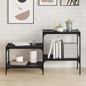 vidaXL Δίσκος Βιβλιοθήκης 4 pcs Μαύρο 100 x 40 x 1.5 εκ. Μοριοσανίδα