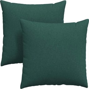 vidaXL Μαξιλάρι Καναπέ 2 pcs Σκούρο Πράσινο 80 x 80 cm ύφασμα
