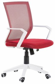 Καρέκλα γραφείου Berwyn 845, Κόκκινο, 96x55x55cm, 9 kg, Με μπράτσα, Με ρόδες, Μηχανισμός καρέκλας: Economic | Epipla1.gr