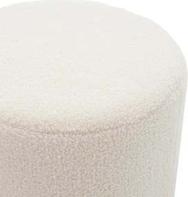 Σκαμπό Dash pakoworld μπουκλέ κρεμ-χρυσό Φ35x35εκ