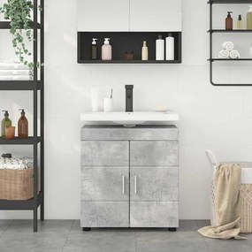 vidaXL Ντουλάπα νιπτήρα μπάνιου με αποθήκευση TULUM Γκρι σκυροδέματος