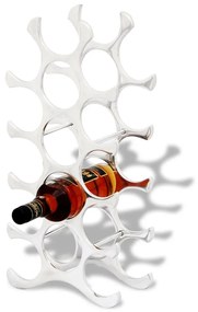 vidaXL Ραφιέρα/Σταντ Κρασιών για 15 Μπουκάλια Ασημί από Αλουμίνιο