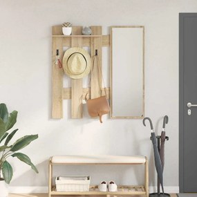 vidaXL Τοίχου Κρεμάστρα Επιτοίχιο Sonoma Oak 100 x 10 x 100 εκ