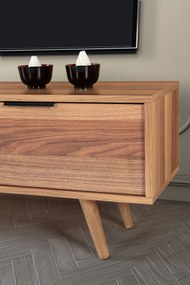 Έπιπλο Τηλεόρασης Καρυδί RECLE 130x35x18