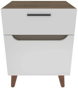 Κομοδίνο Losso 322RTC1602 45x36,8x63cm White-Oak