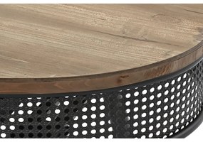 Τραπεζάκι Καφέ DKD Home Decor Καφέ Μαύρο Μέταλλο Έλατο 120 x 58 x 42 cm