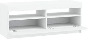 vidaXL Ντουλάπα LED Τηλεόρασης Λευκό Επεξεργασμένο Ξύλο