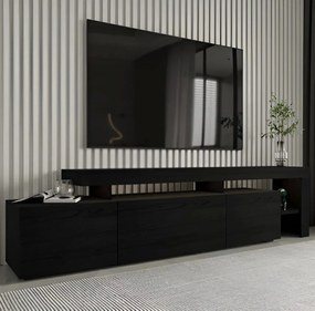 Stewehome Μοντέρνα ραφιέρα τηλεόρασης με ράφια από MDF Πολύχρωμο 200x100x101 cm