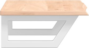 vidaXL Ράφι Νιπτήρα Τοίχου από Ατσάλι / Μασίφ Ξύλο Δρυός