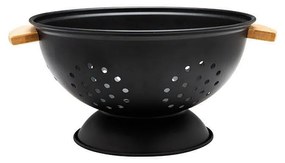 ESTIA ΣΟΥΡΩΤΗΡΙ ΖΥΜΑΡΙΚΩΝ BAMBOO ESSENTIALS ΜΕΤΑΛΛΙΚΟ ΜΕ ΛΑΒΕΣ 24x24x13.7cm ΜΑΥΡΟ