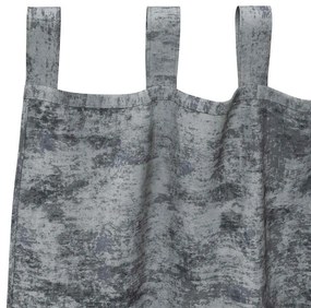 vidaXL Κουρτίνα με κουρτίνες 2 pcs Ασημί Γκρι 140 x 140 cm Βελούδο