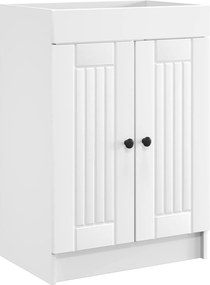 vidaXL Ντουλάπι κάτω από τον νιπτήρα Λευκό 56 x 37,5 x 81 εκ