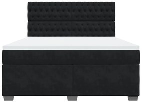 ΚΡΕΒΑΤΙ BOXSPRING ΜΕ ΣΤΡΩΜΑ ΜΑΥΡΟ 180X200 ΕΚ. ΒΕΛΟΥΔΙΝΟ 3293286