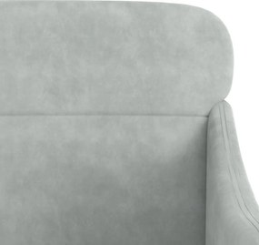 vidaXL Πολυθρόνα Ανοιχτό Γκρι 63 x 76 x 80 εκ. Βελούδινη