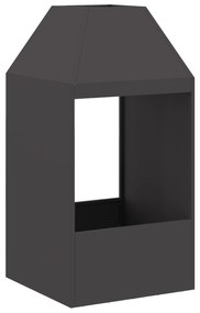 vidaXL Μαύρη Εστία Φωτιάς 50x50x100 εκ. από Ατσάλι