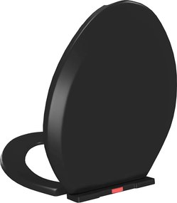 vidaXL Κάλυμμα Λεκάνης με Soft Close &amp; Quick Release Μαύρο