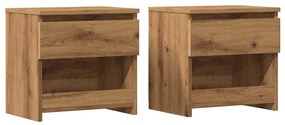 vidaXL Κομοδίνα 2 τεμάχια Artisan Oak 40x30x39 cm Κατασκευασμένο ξύλο