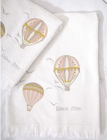 Σετ βρεφικές πετσέτες 2 τμχ - Hot Air Balloon Pink 108108009