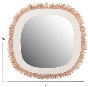 ΚΑΘΡΕΠΤΗΣ ΤΟΙΧΟΥ ΣΕΙΡΑ SANTORINI HM4527 MDF ΥΠΟΛΕΥΚΟ-ΔΙΑΚΟΣΜΗΣΗ ΣΕ ΜΠΕΖ 78x1,8x78Υεκ.