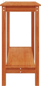 vidaXL Τραπέζι κονσόλας Κερωμένο Καφέ 110 x 40 x 80 εκ Στερεό πεύκο