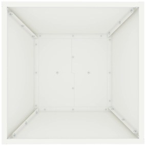 vidaXL Βάση Φυτών Λευκή Μέταλλο 40 x 40 x 101 εκ. Διακοσμητικά Ένθετα