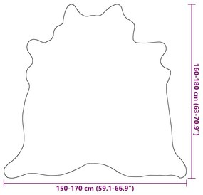 Χαλί Μπεζ 150 x 170 εκ. από Γνήσιο Δέρμα Αγελάδας - Μπεζ