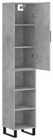 vidaXL Ντουλάπι Γκρι Σκυροδέματος 34,5x34x180 εκ. Επεξεργασμένο Ξύλο
