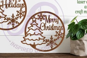 Intra απο ξύλο plywood  Χρώμα wenge 3mm-4mm πάχος - Χριστουγεννιάτικες επιγραφές τοίχου 2 Επιλογές, Δίασταση 40x50 cm INTRAFABR-103869369