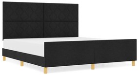 vidaXL Κρεβάτι Μαύρο 180x200 εκ Υφάσματος