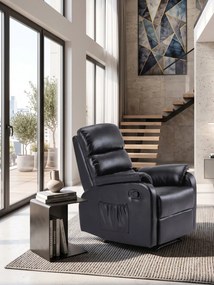 Πολυθρόνα Relax Massage Voron-Μαύρο