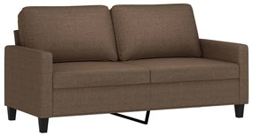 vidaXL Καναπές Διθέσιος Καφέ 140 εκ. Υφασμάτινος
