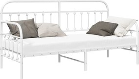 vidaXL Σκελετός κρεβατιού ημέρας Λευκό 80 x 200 cm
