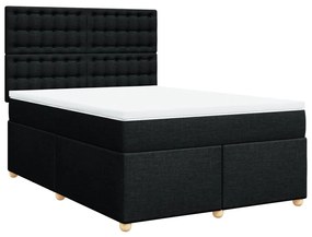 ΚΡΕΒΑΤΙ BOXSPRING ΜΕ ΣΤΡΩΜΑ ΜΑΥΡΟ 140X200 ΕΚ. ΥΦΑΣΜΑΤΙΝΟ 3291319