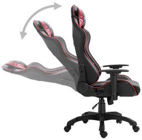 vidaXL Καρέκλα Gaming Μπορντό από Συνθετικό Δέρμα