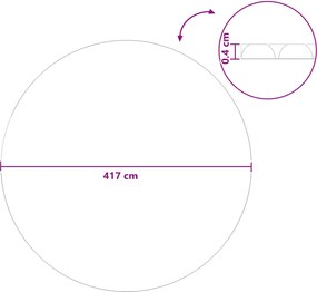 vidaXL Ηλιακή Κάλυψη Πισίνας Βαρέως Τύπου Ø 417 εκ 200 μμ Γύρος PE