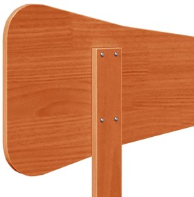 vidaXL Κεφαλάρι Καφέ Κεριού 135 εκ. από Μασίφ Ξύλο Πεύκου