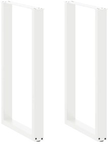 vidaXL Πόδια Τραπεζιού Μπαρ σε Σχήμα U, 2 τεμ. Λευκά 60x(100-101) εκ. Ατσάλι