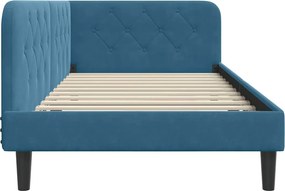vidaXL Κρεβάτι Γωνίας Μπλε 90 x 200 cm Βελούδο