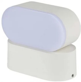 V-TAC LED απλίκα 5W αρχιτεκτονικού φωτισμού 4000K φυσικό λευκό λευκό σώμα περιστρεφόμενο SKU: 218287