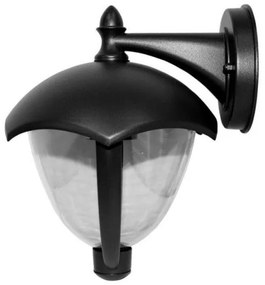 Απλίκα Φωτιστικό Τοίχου IP44 Αλουμινίου Lumen-9-360721-Μαύρο 9-360721