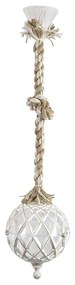 Φωτιστικό Οροφής Lp-520K 31-1108 Mix-Rope White-Bronze Heronia Rope, Plastic