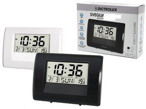 Ρολόι Ξυπνητήρι Ψηφιακό Λευκό/Μαύρο Πλαστικό 11x8cm Σε 2 Χρώματα