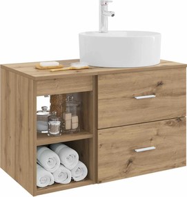 vidaXL Σετ Επίπλων Μπάνιου 2 pcs Artisan Δρυς Επεξεργασμένο Ξύλο
