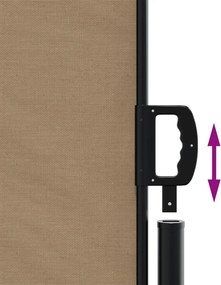 vidaXL Σκίαστρο Πλαϊνό Συρόμενο Taupe 140 x 1000 εκ.