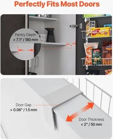 VEVOR 9-Tier Over the Door Pantry Organizer Hanging Storage Rack Adjustable