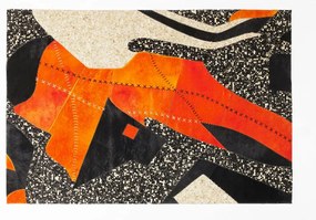 Χαλί Lava Μαύρο-Πορτοκαλί 240x170x1 εκ - Μαύρο